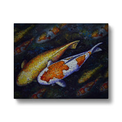 Graceful Koi Fish Painting Canvas