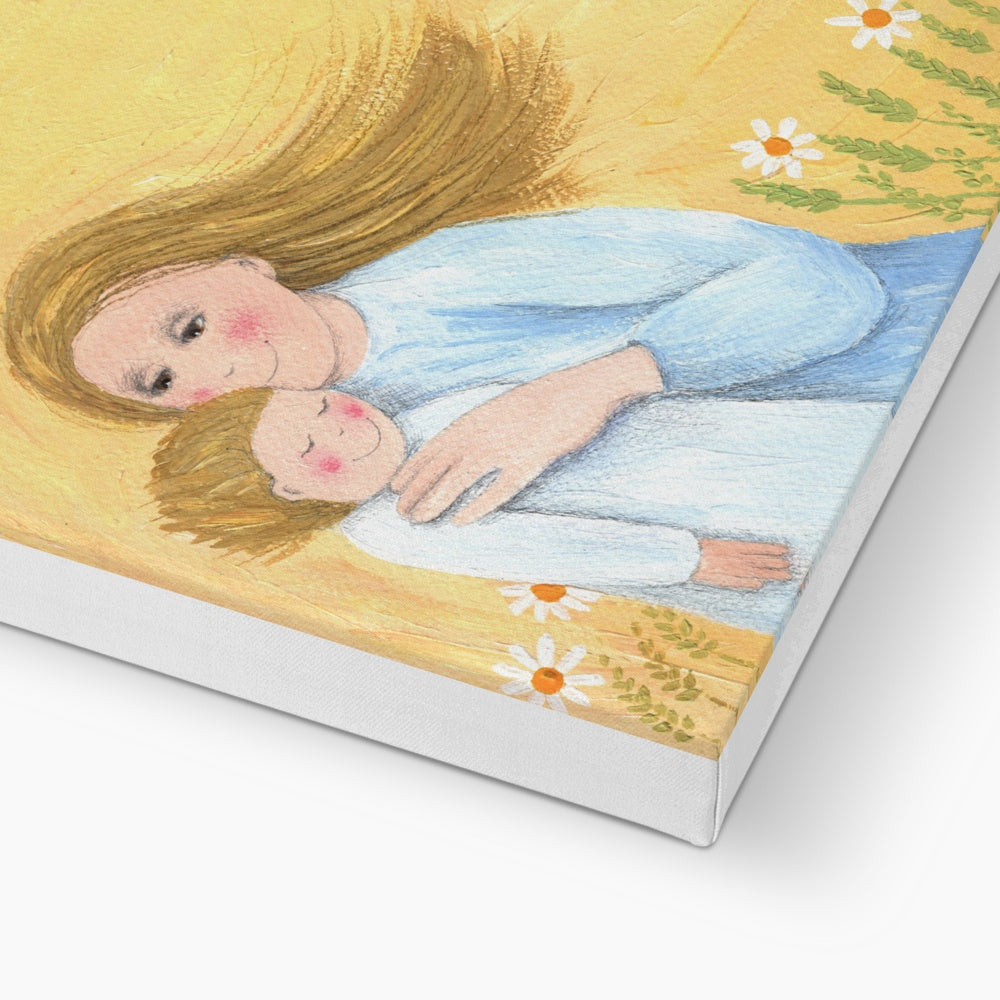 Mama, Baby & Daisy Garden Canvas