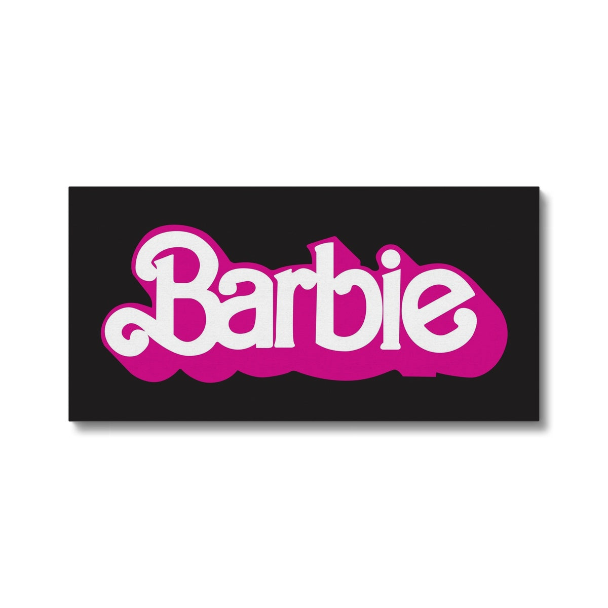Black & Pink Barbie Painting Canvas