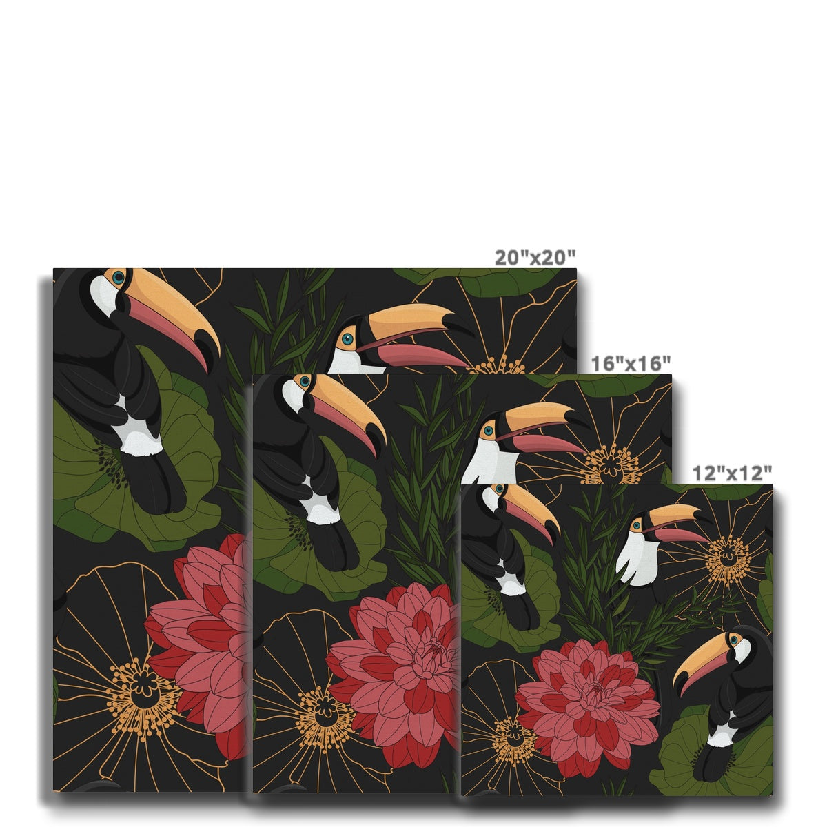 Toucan & Giant Flower Canvas