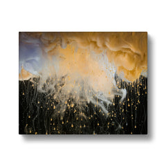 Black, Grey & Gold Abstract Painting Canvas