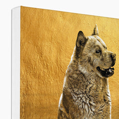 Black & Gold Dog Portrait Canvas