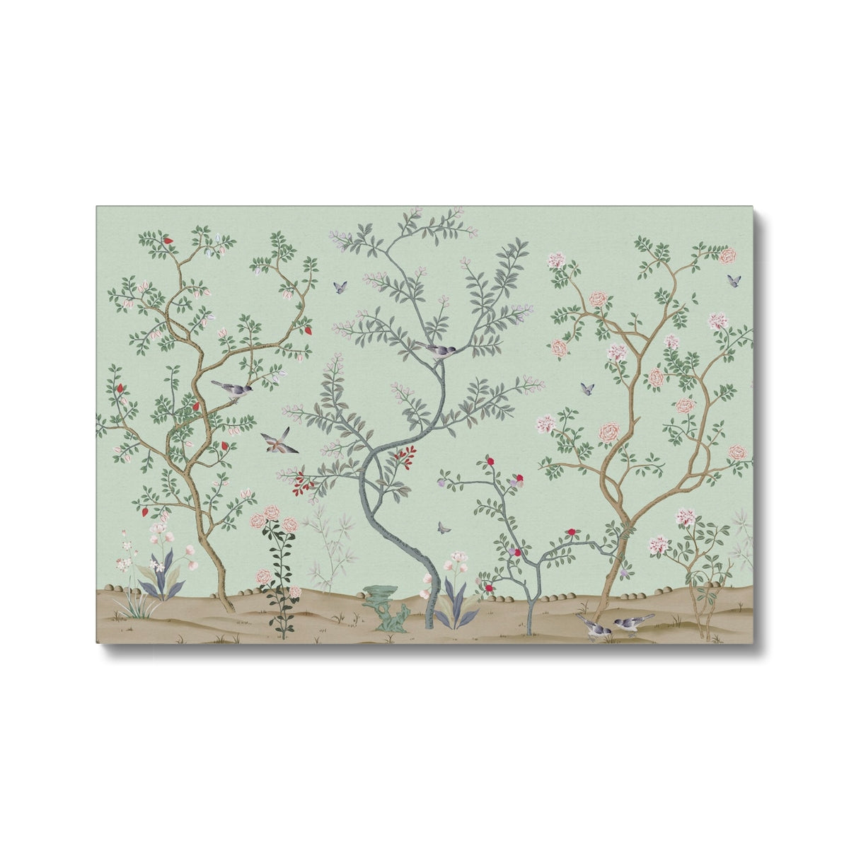 Delicate Flowers & Birdies Canvas