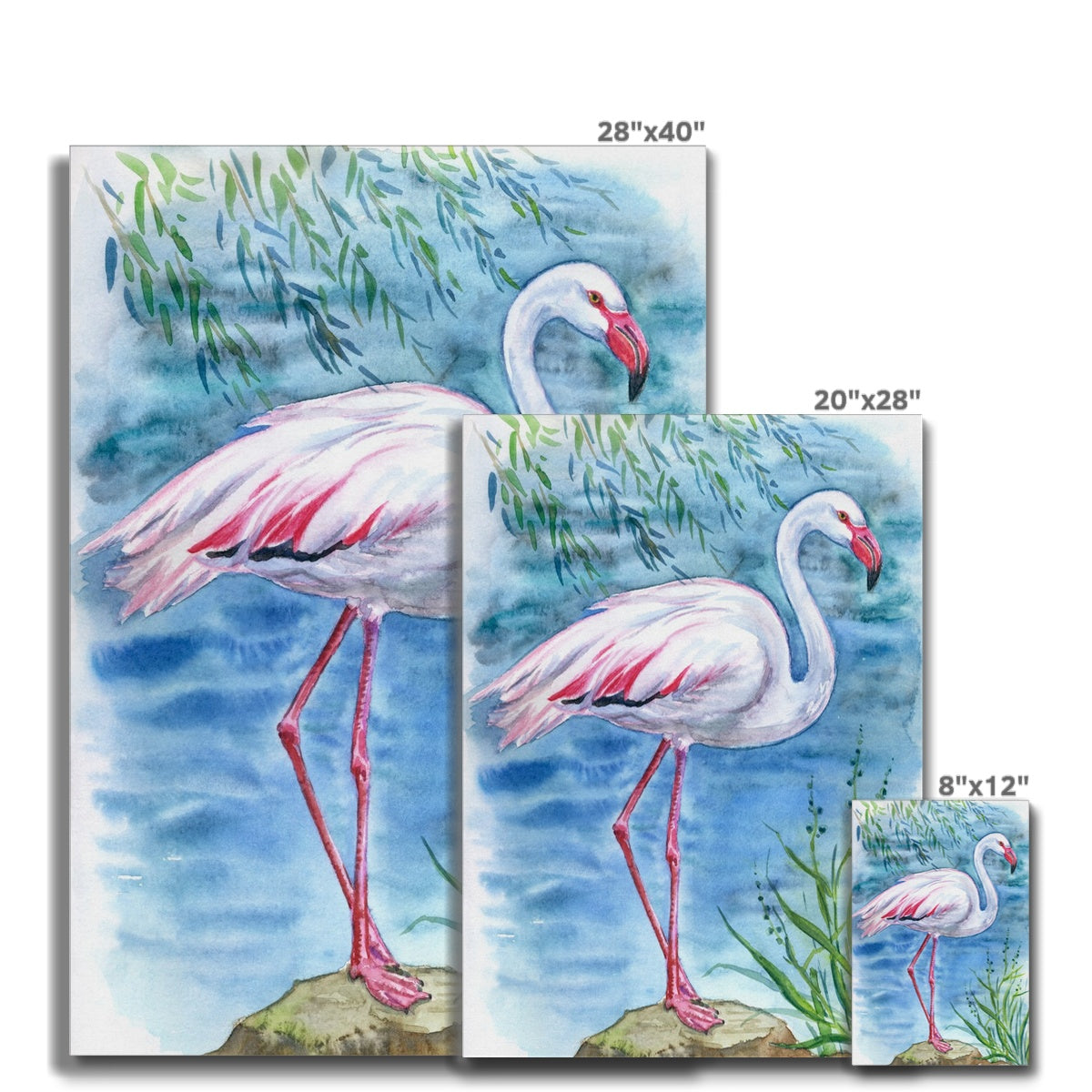 Angelic Flamingo Painting Canvas