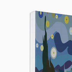 Van Gogh's Starry Night Illustration Canvas