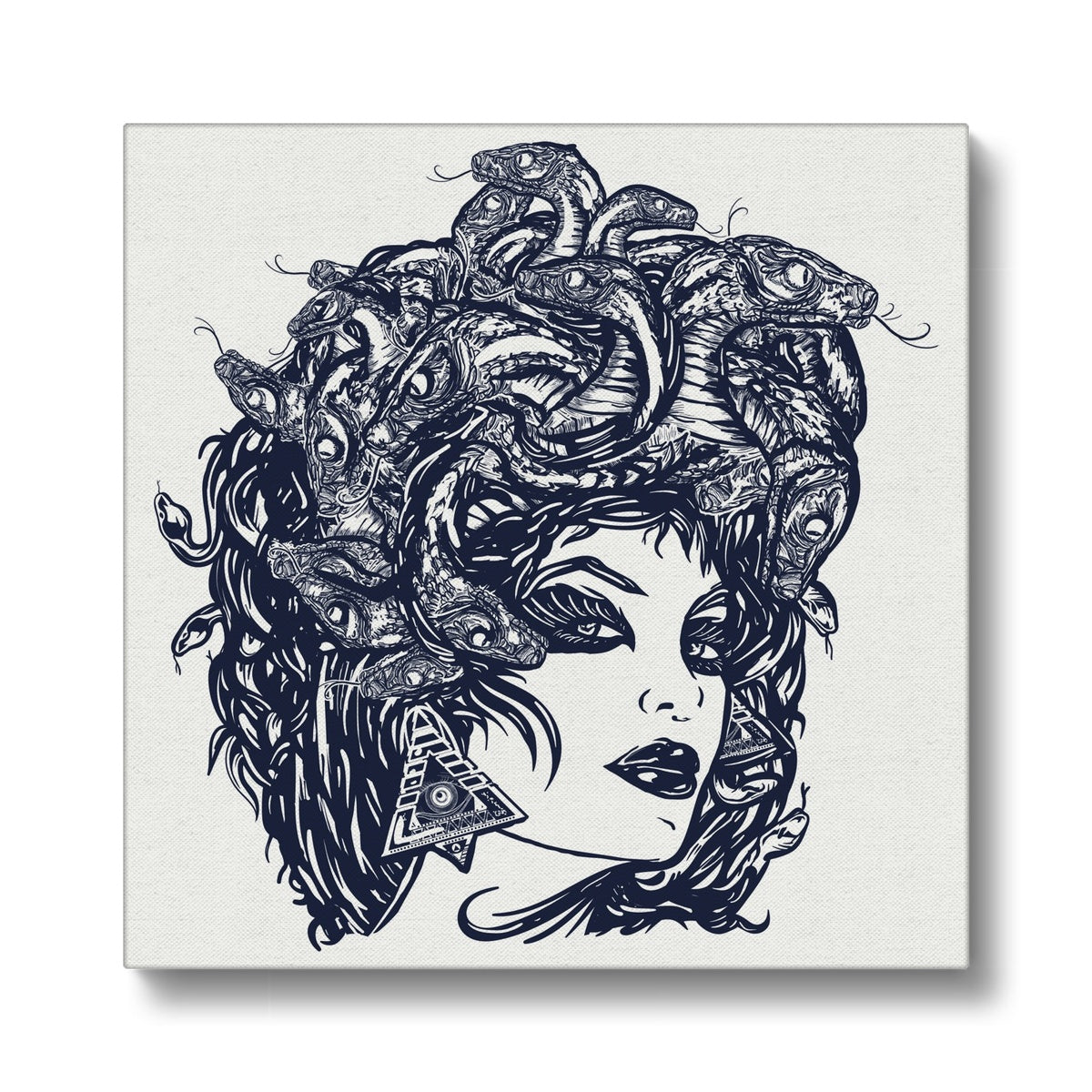 Medusa's Black Sketch Canvas