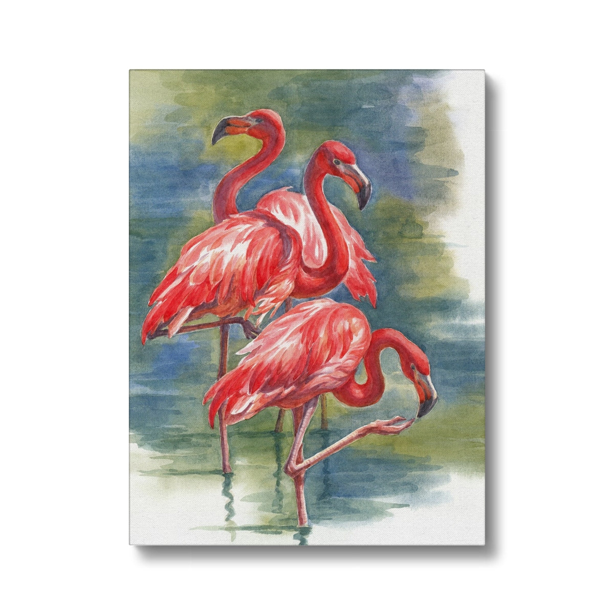 Ethereal Flamingos Oil painting Canvas