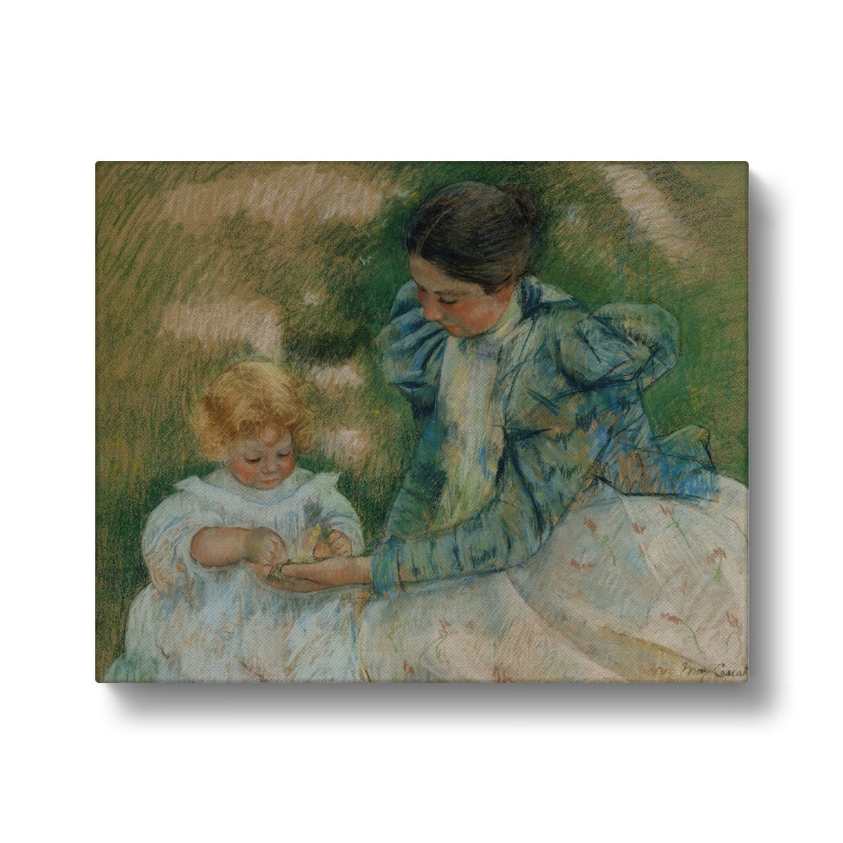 Mother Playing with Child, 1897, by Mary Cassatt Canvas