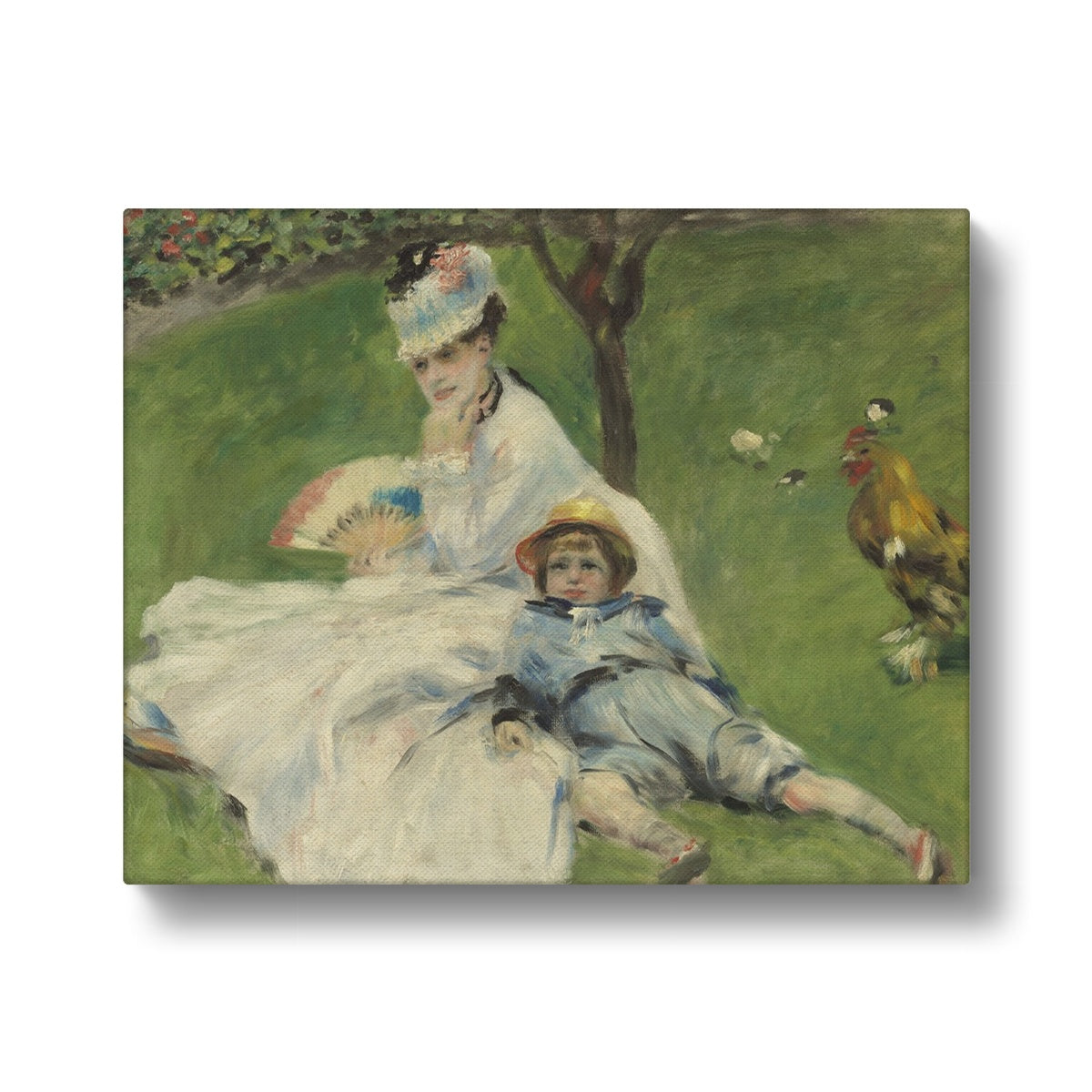 Madame Monet and Her Son, 1874, by Auguste Renoir Canvas