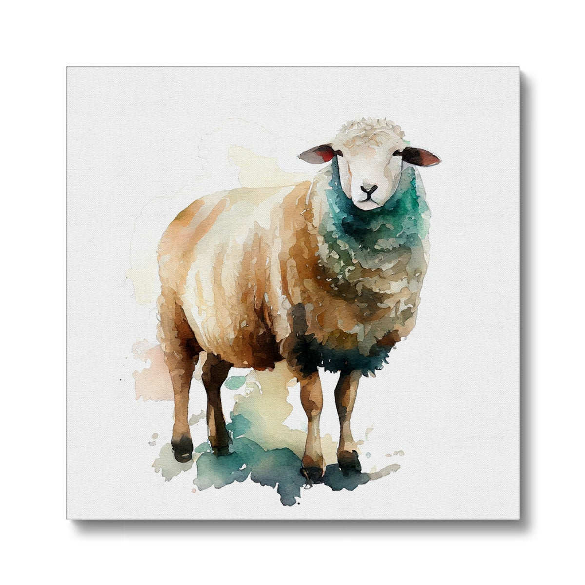 Brown Sheep Water Painting Canvas