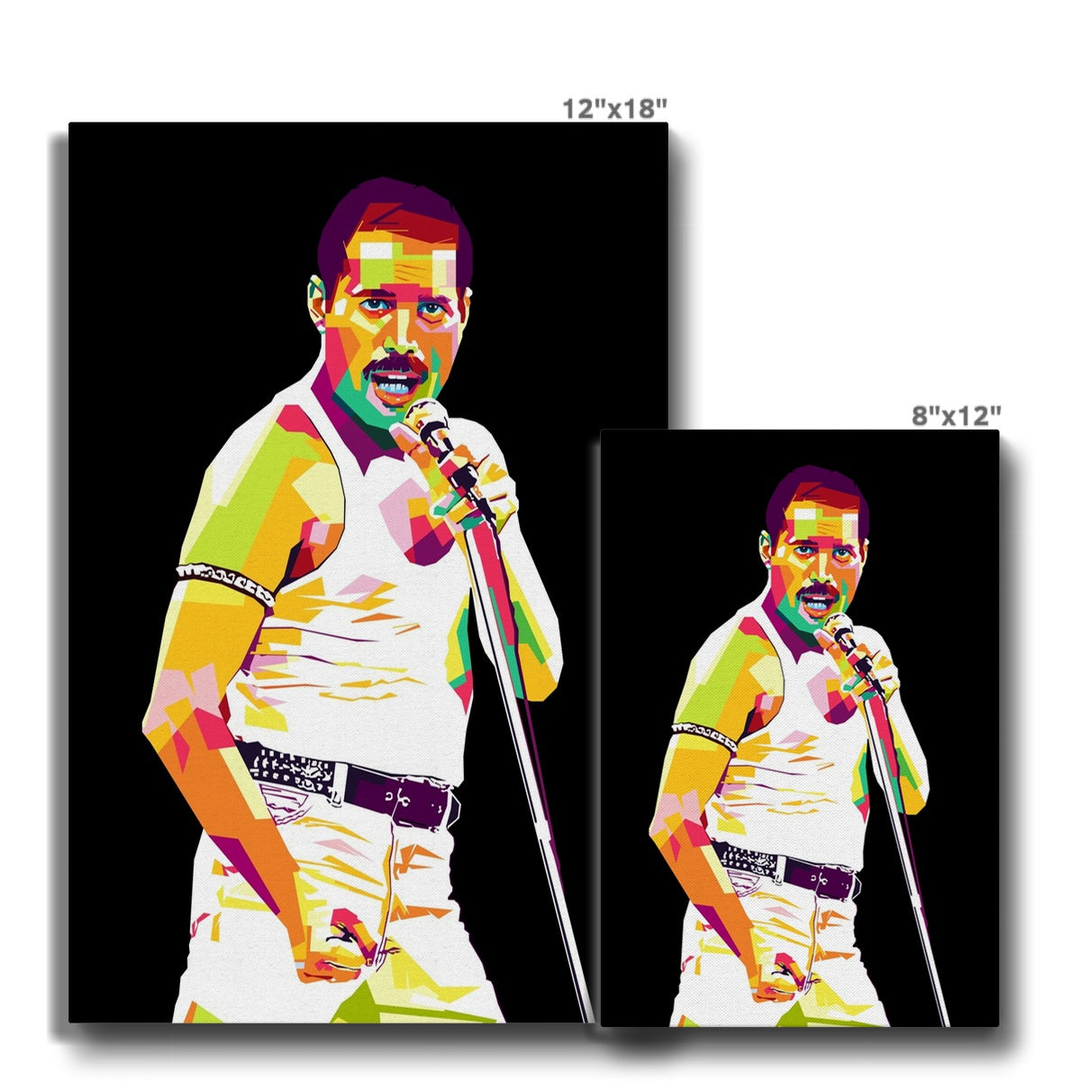 Freddie Mercury Black Poster Canvas