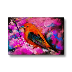 Ethereal Red Birdie Canvas