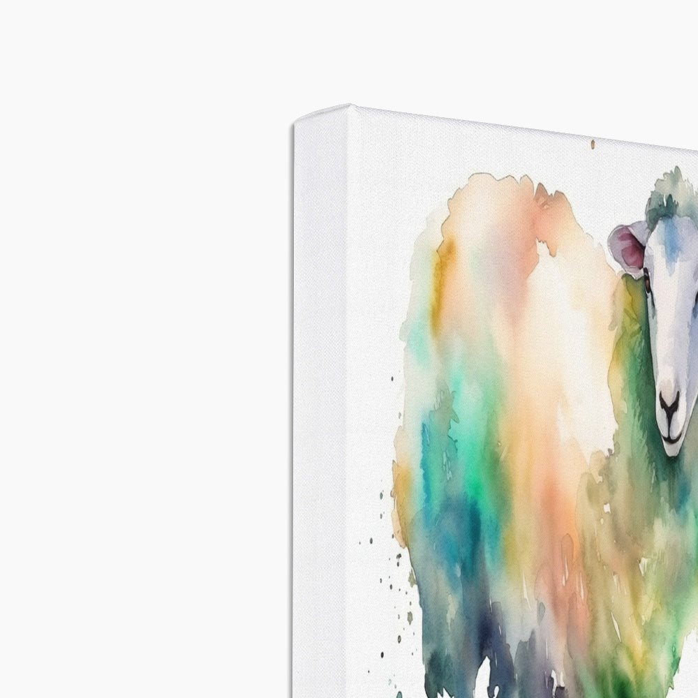 Abstract Sheep Water Painting Canvas