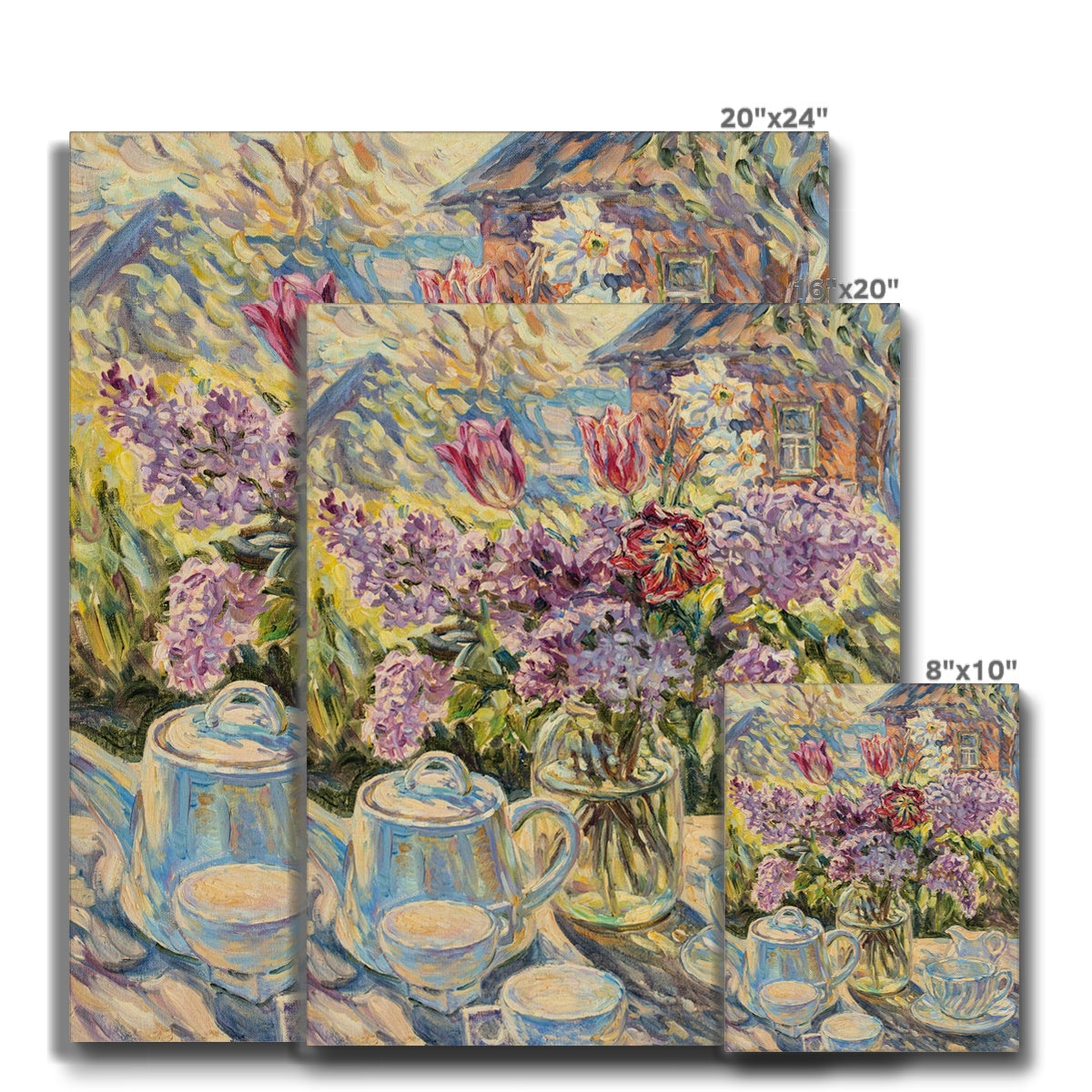 Van Gogh Inspired Flowers  Painting Canvas