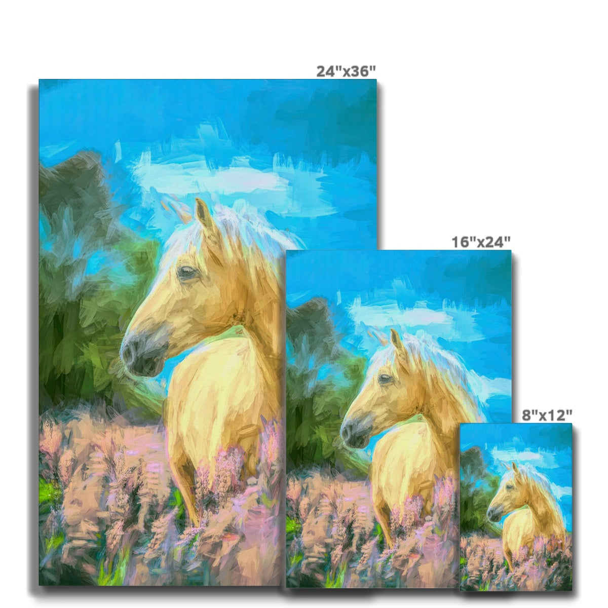 Brown Horse Portrait Canvas