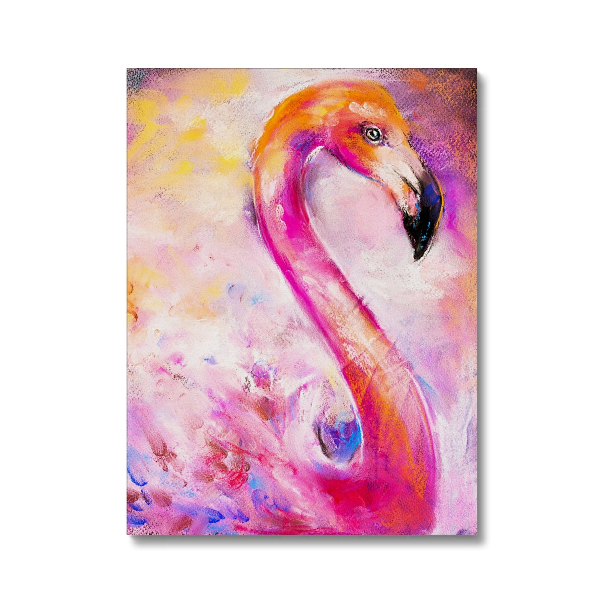 Ethereal Flamingo Portrait Canvas