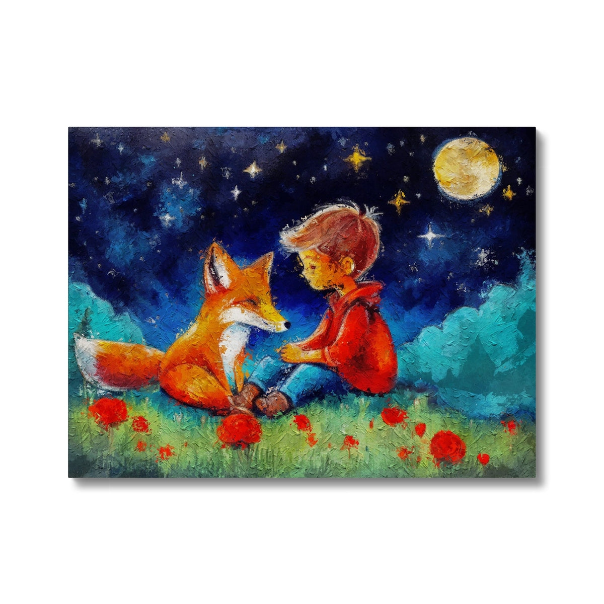 Little Boy & Fox Canvas