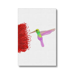 Little Hummingbird With Flower Canvas