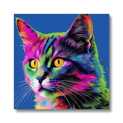 Fascinating Feline Portrait Canvas