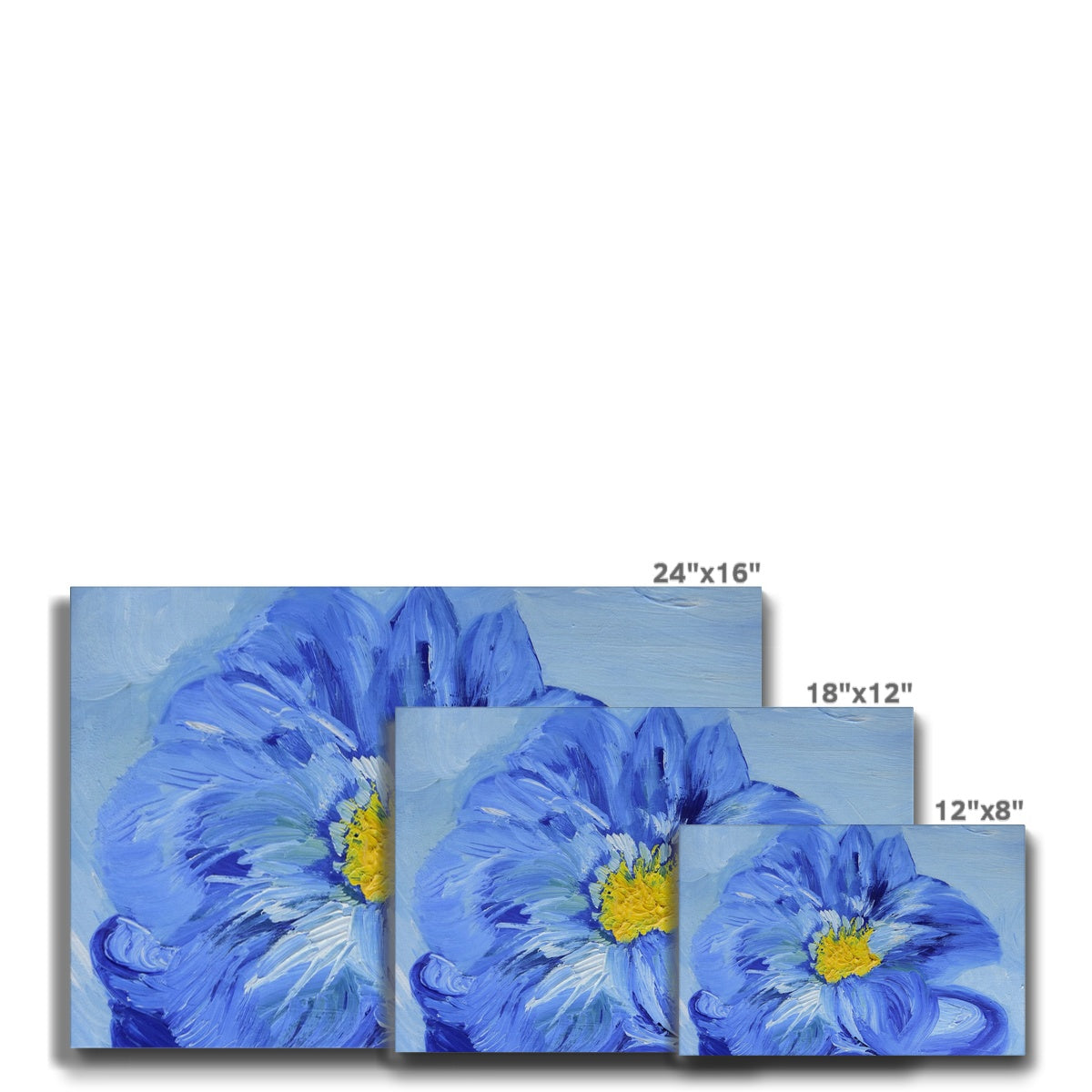 Amazing  Blue Flowers Canvas