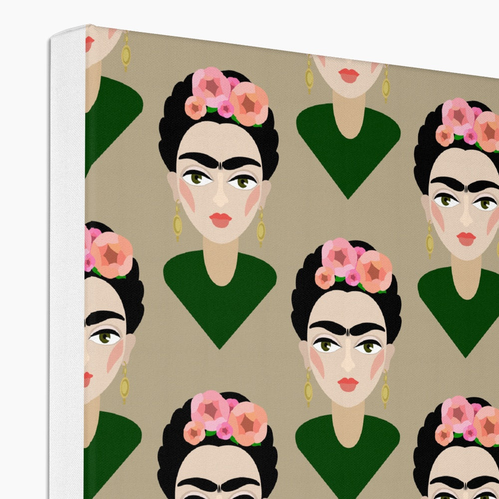 Farida Kahlo Spectacular Seamless Print Canvas