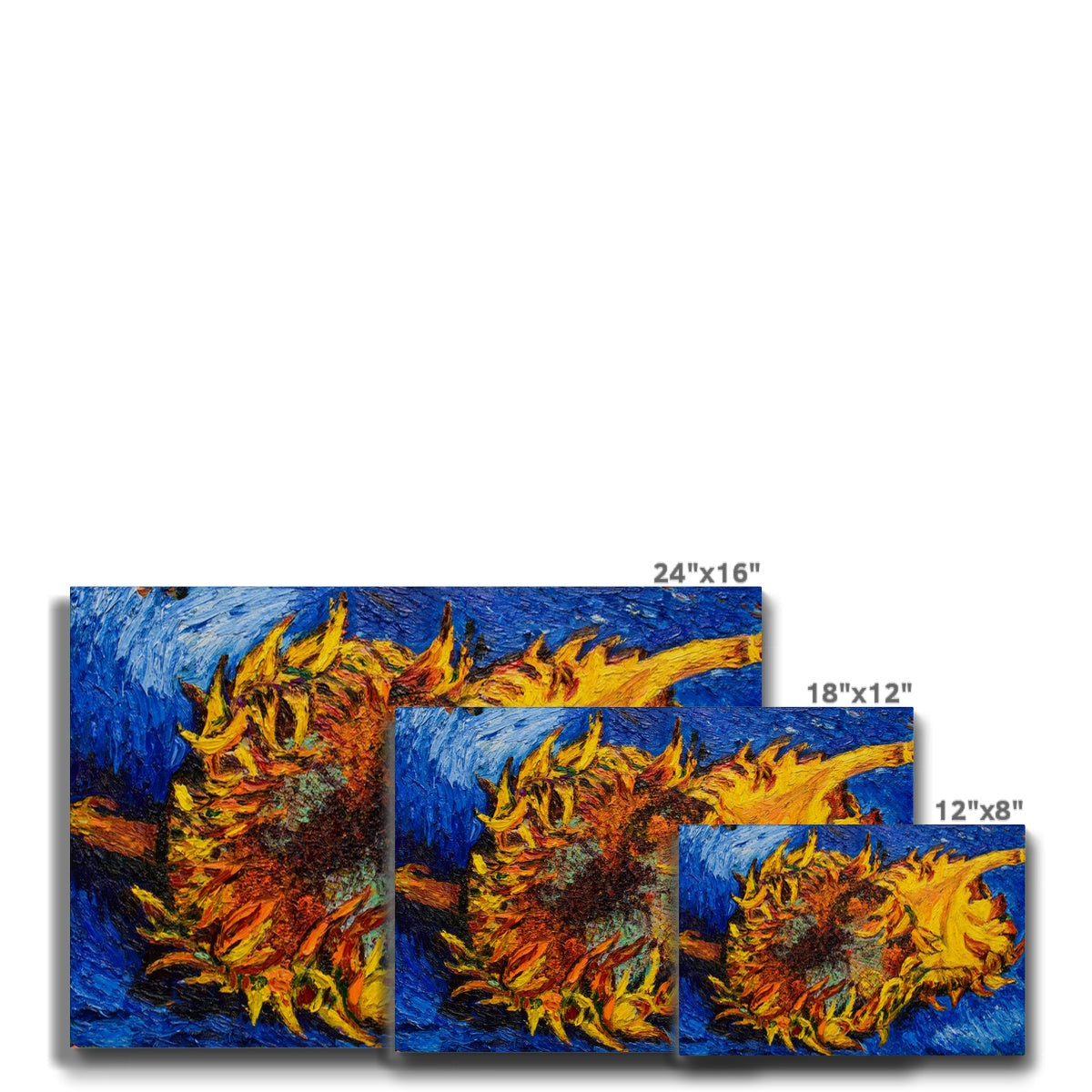 Two Cut Sunflowers By Van Gogh Canvas