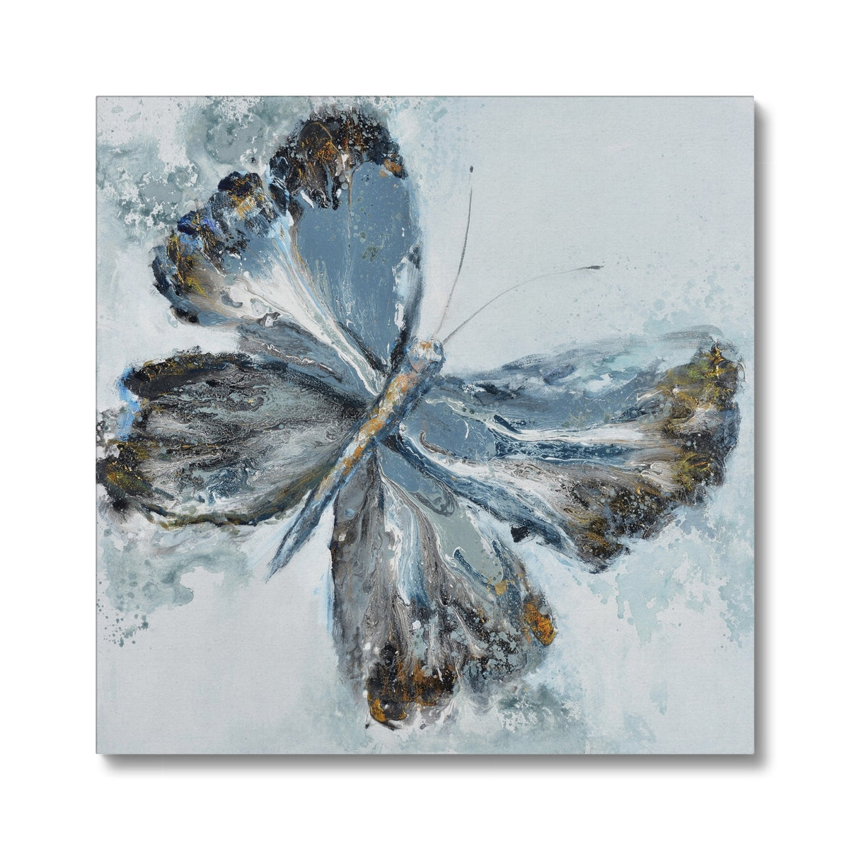 Gray Butterfly Canvas