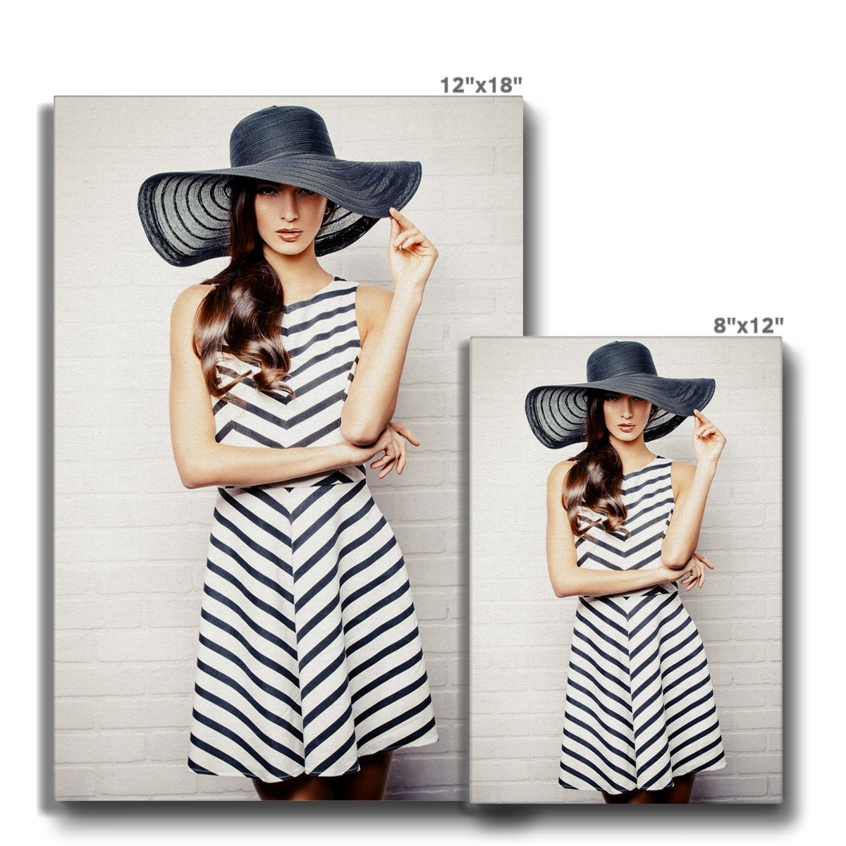 Splendid Black & White Checkered Dress Canvas