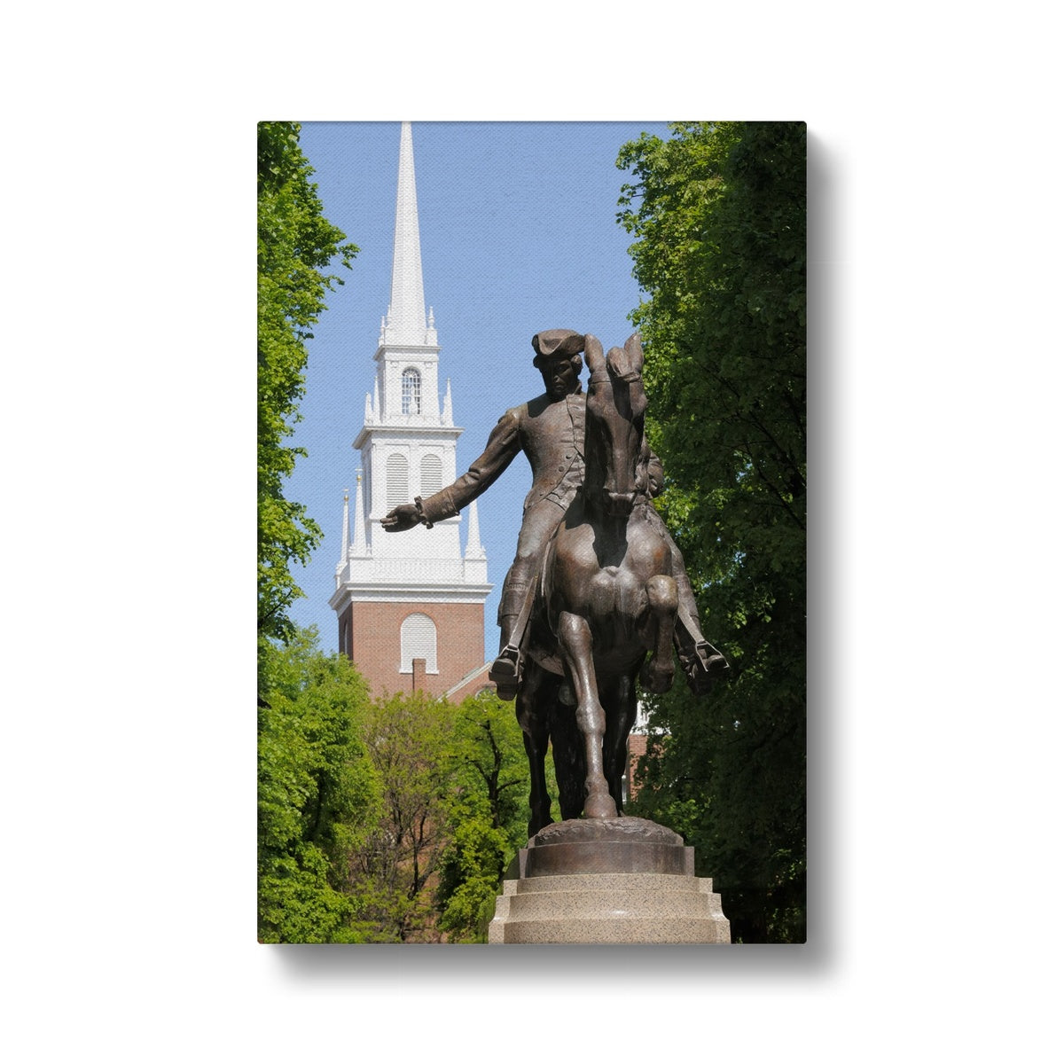 Celebrated Paul Revere Statue Canvas