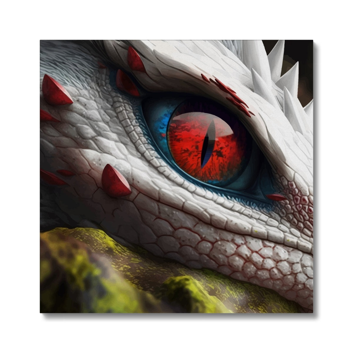 Deep Red Dragon Eye Art Canvas