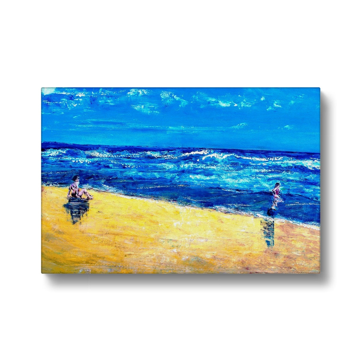 Mother & Child On a Beach Canvas