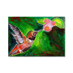 Hummingbird & Flower Canvas