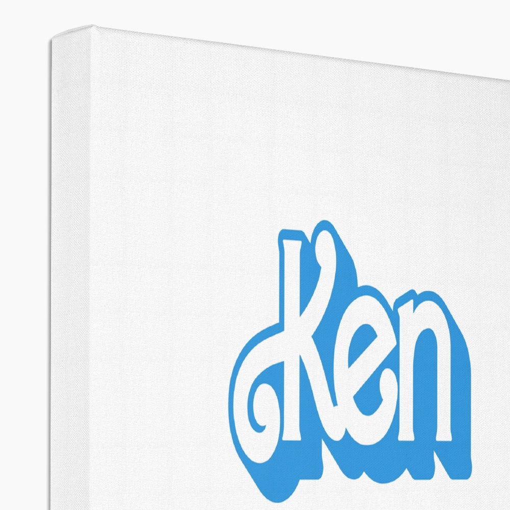 Blue "KEN" Painting Canvas