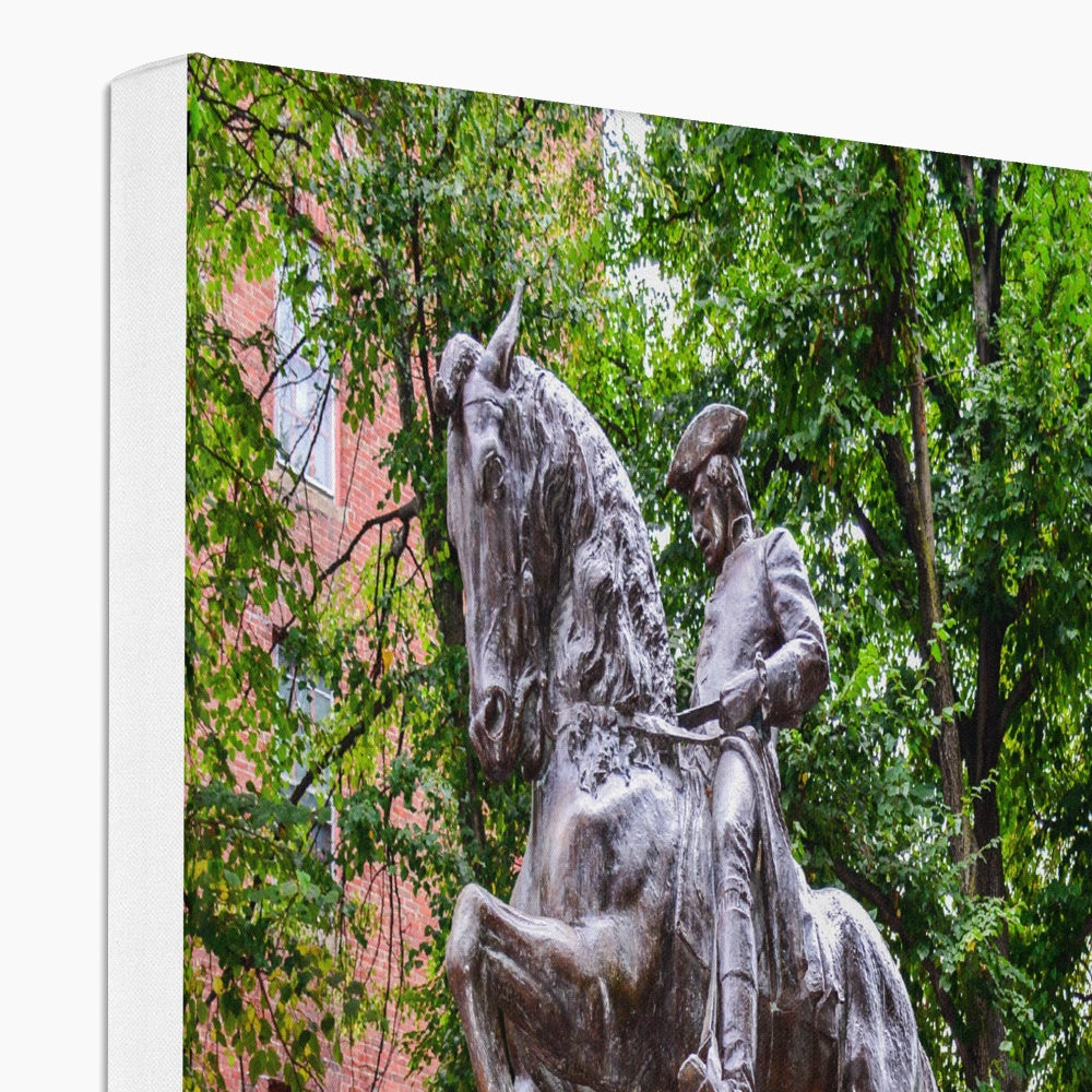 Legendary Paul Revere Statue Canvas