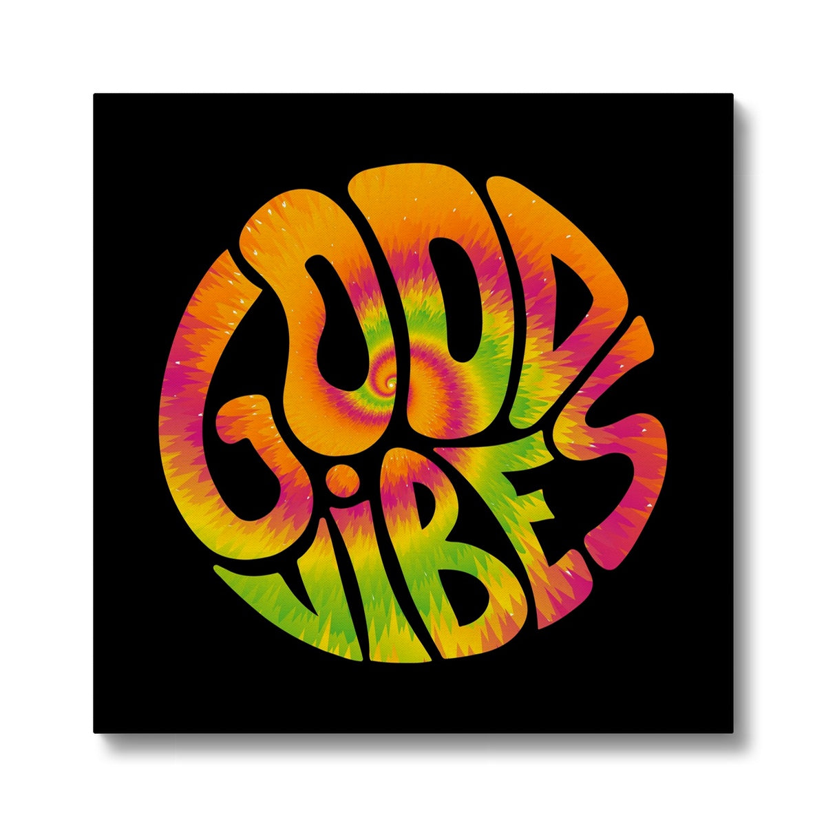 "Good Vibes" 70s Colour Palette Canvas
