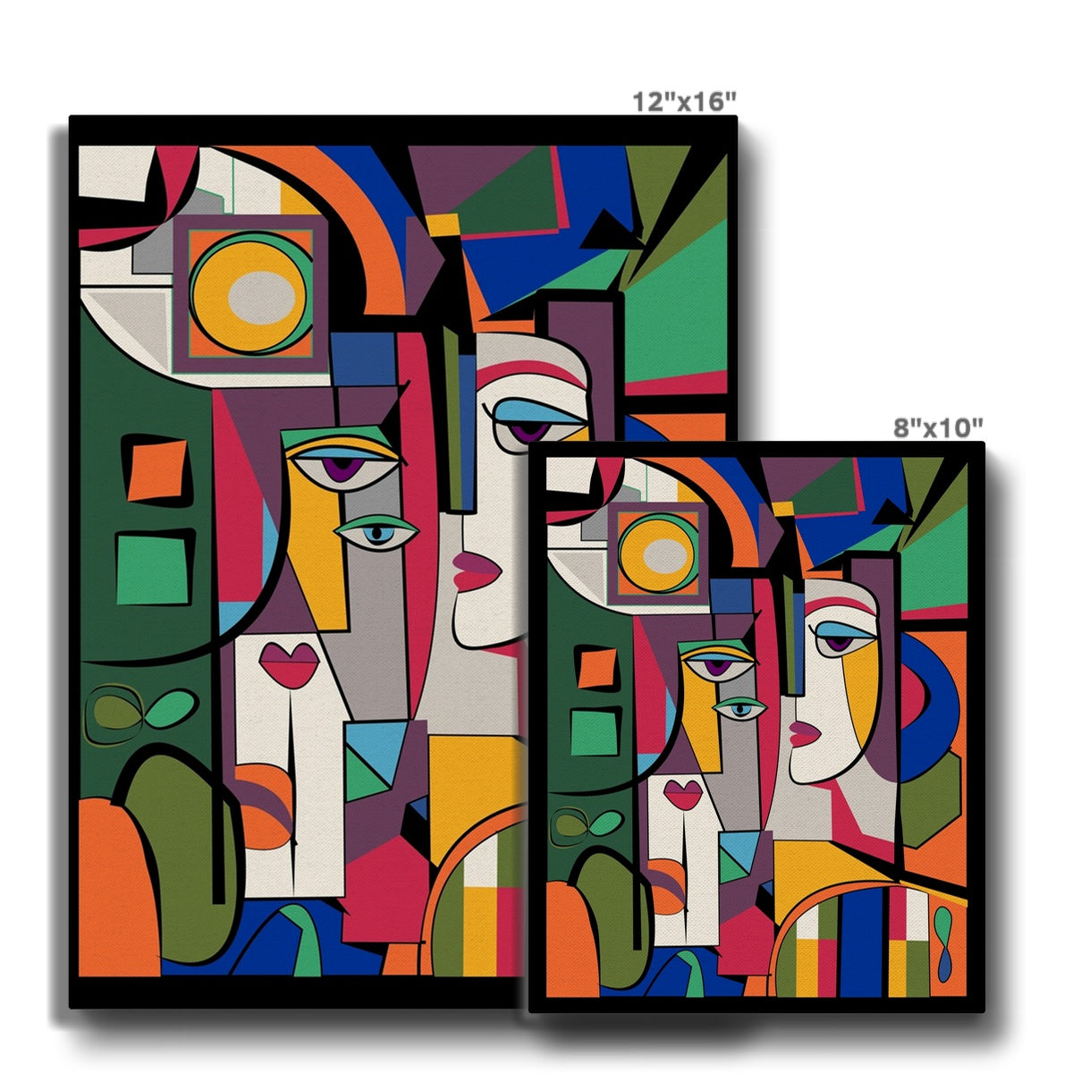 Cubism Faces In Pablo Picasso Style  Canvas