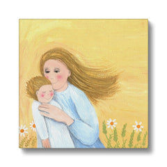 Mama, Baby & Daisy Garden Canvas