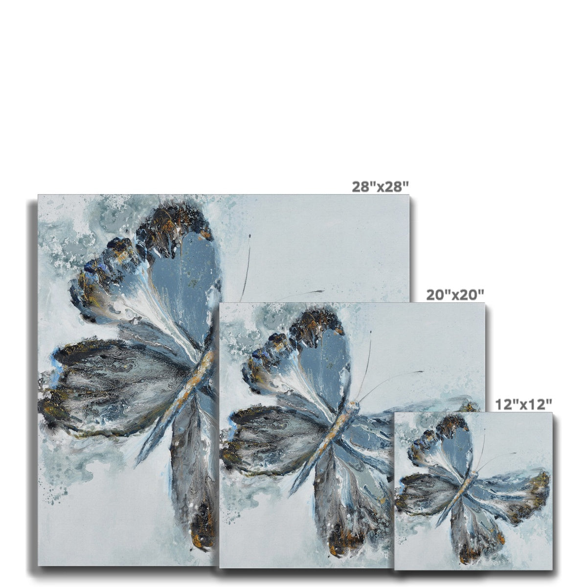Gray Butterfly Canvas