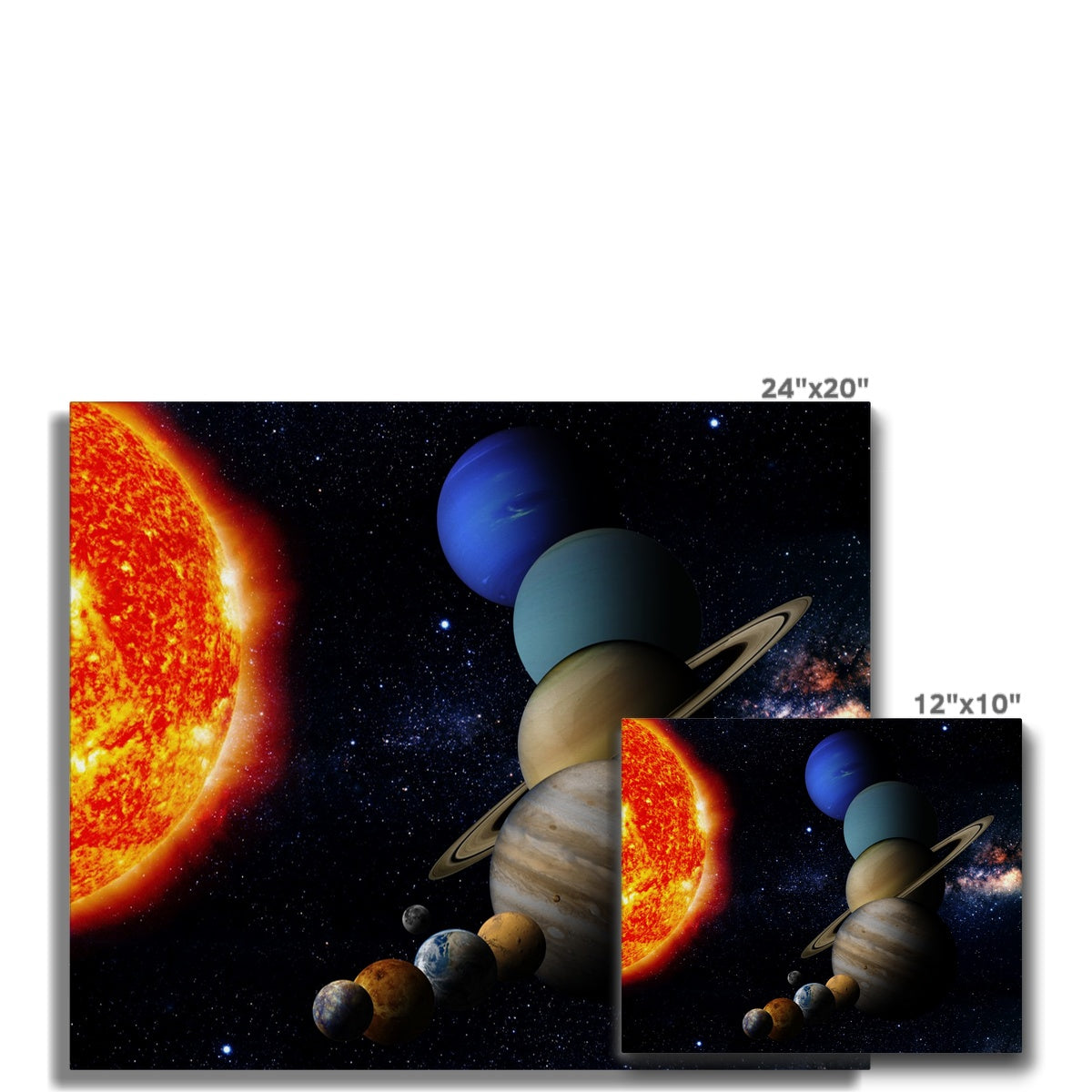 Heavenly Bodies In Solar System Painting Canvas