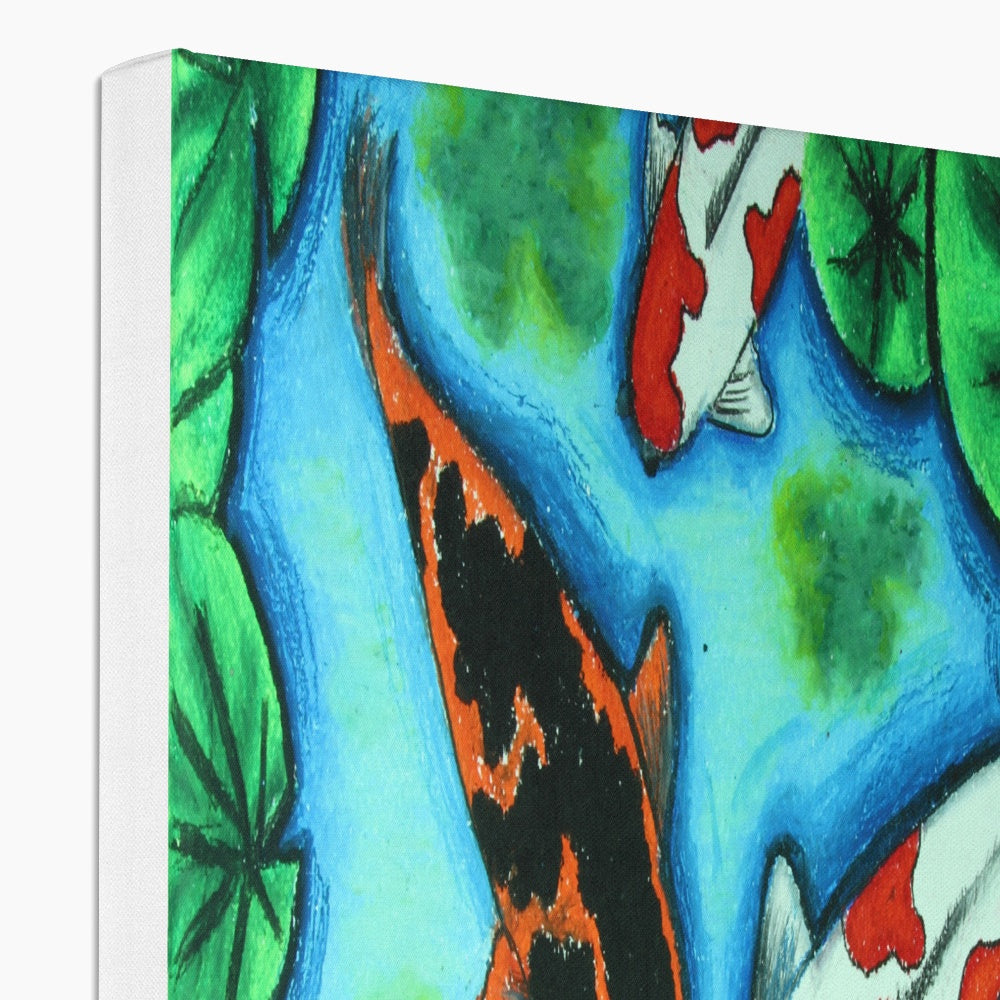 Pleasing Koi Fish InThe Sea Canvas