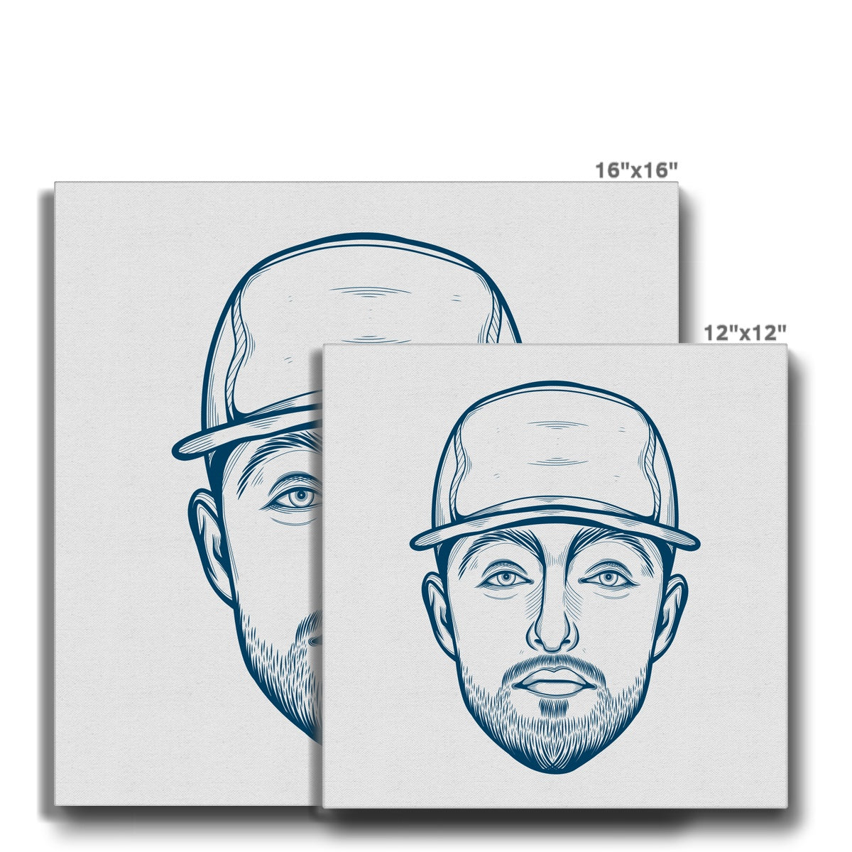 Mac Miller Art White Illustration  Canvas