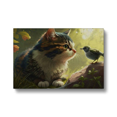 Sparrow & Cat Canvas