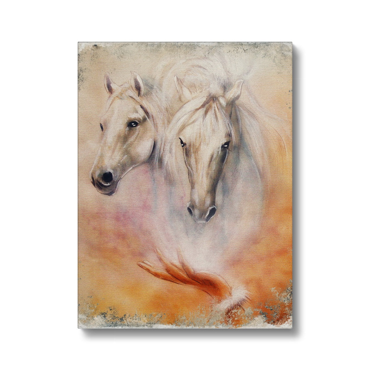 Pleasing White Horses Canvas