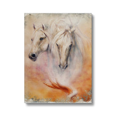 Pleasing White Horses Canvas