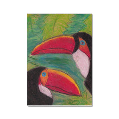 Elegant Toucans Oil Painting Canvas