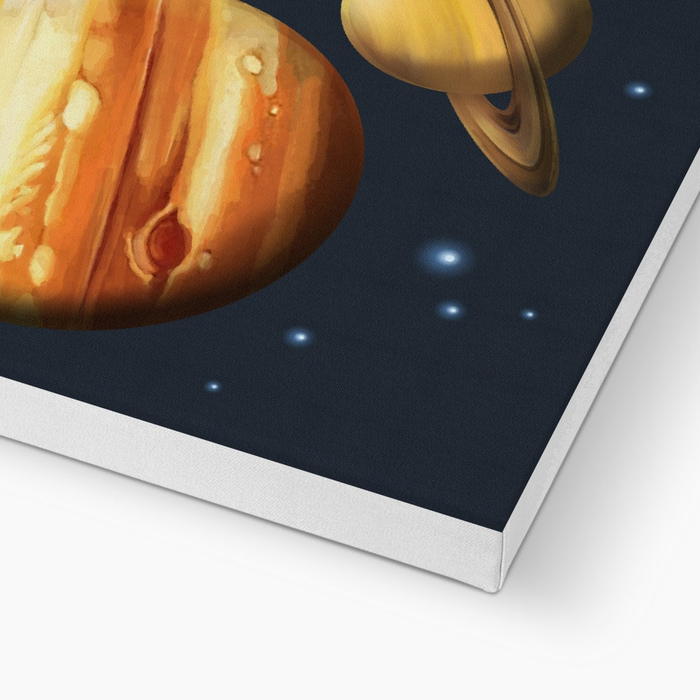 Planets In Solar System Setting Canvas