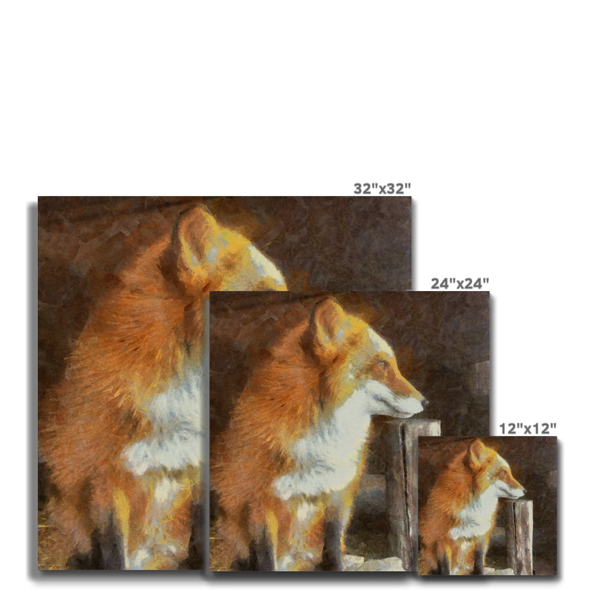 Fox Side Portrait Canvas