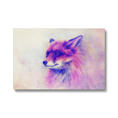 Purple Fox Portrait Canvas