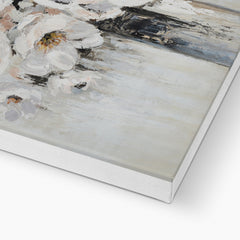 White Flowers Bouquet Canvas