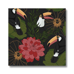 Toucan & Giant Flower Canvas